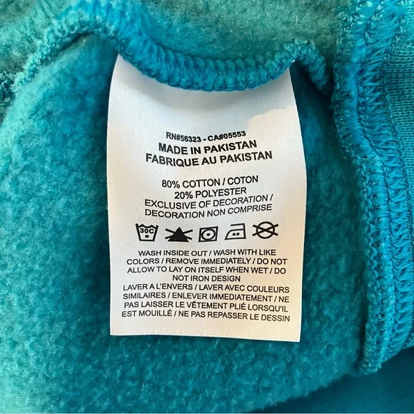 nike phoenix fleece oversized crewneck sweatshirt in teal - Picture 7 of 7